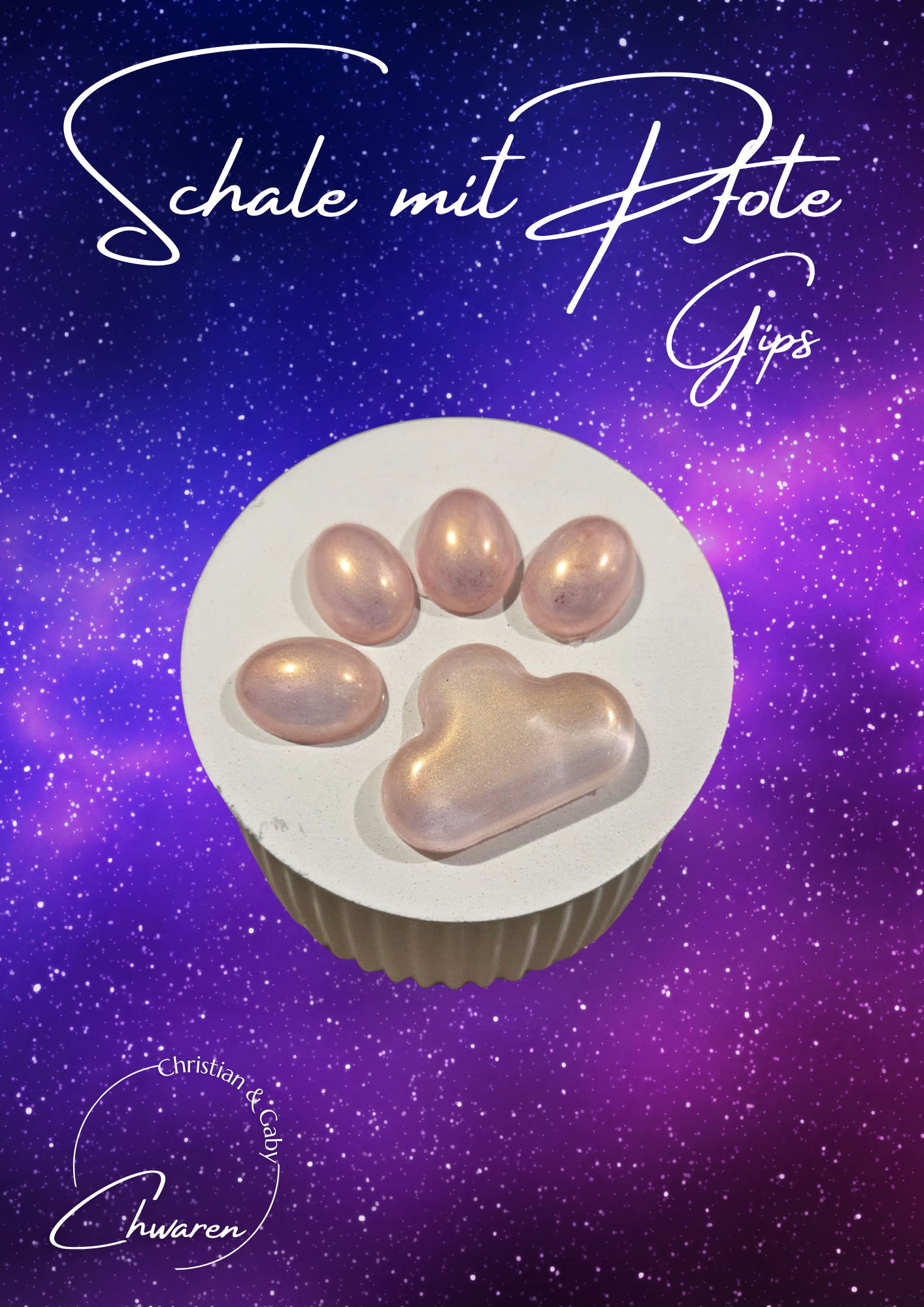 Schale mit Pfotenaufdruck