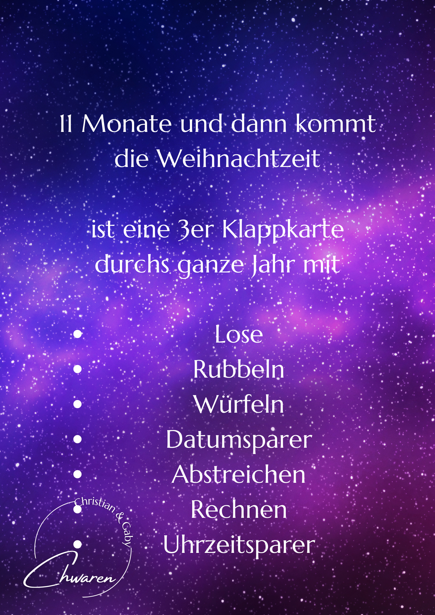 11 Monate dann kommt die Weihnachtszeit A7