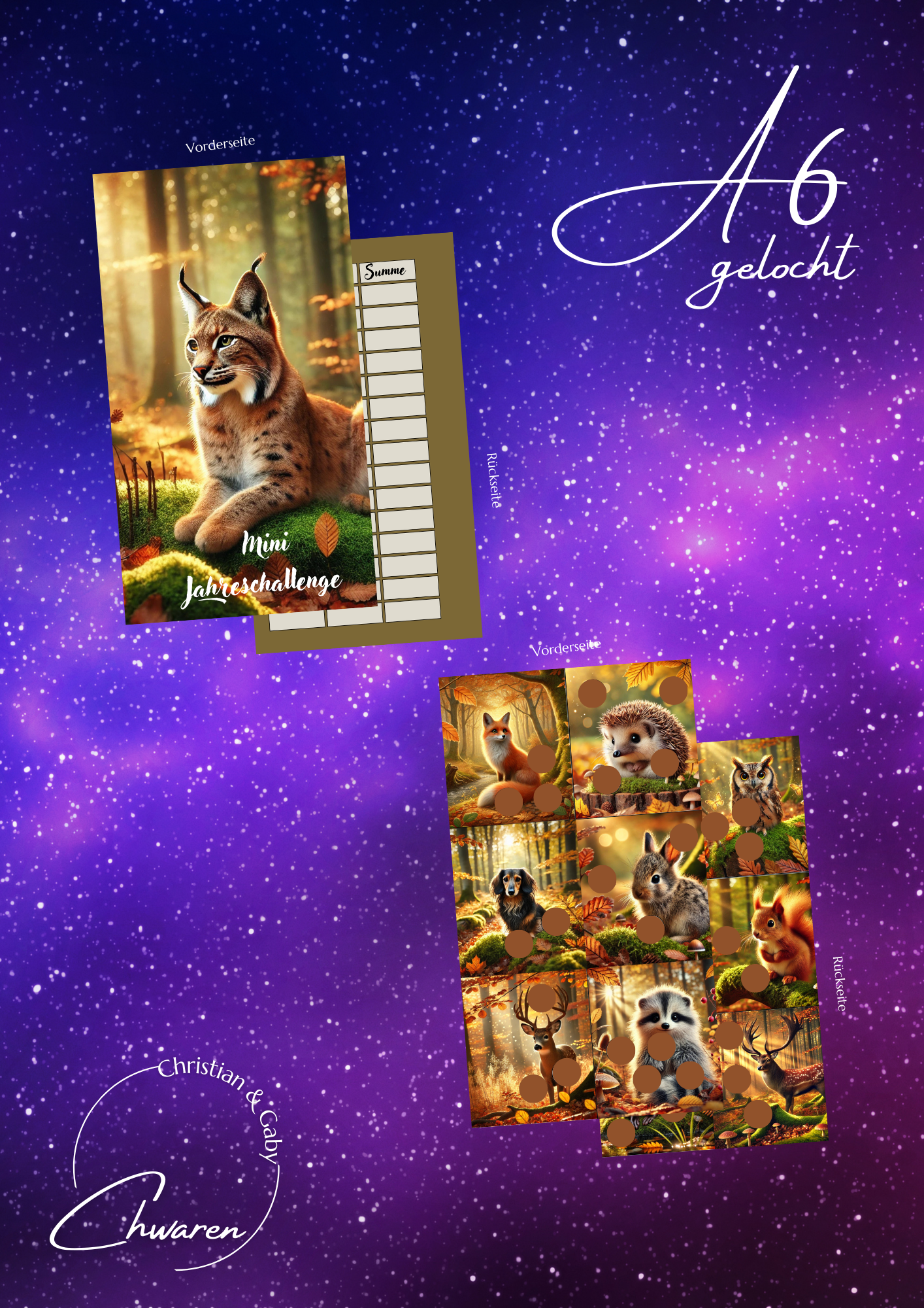 Mini Jahreschallenge der Waldtiere