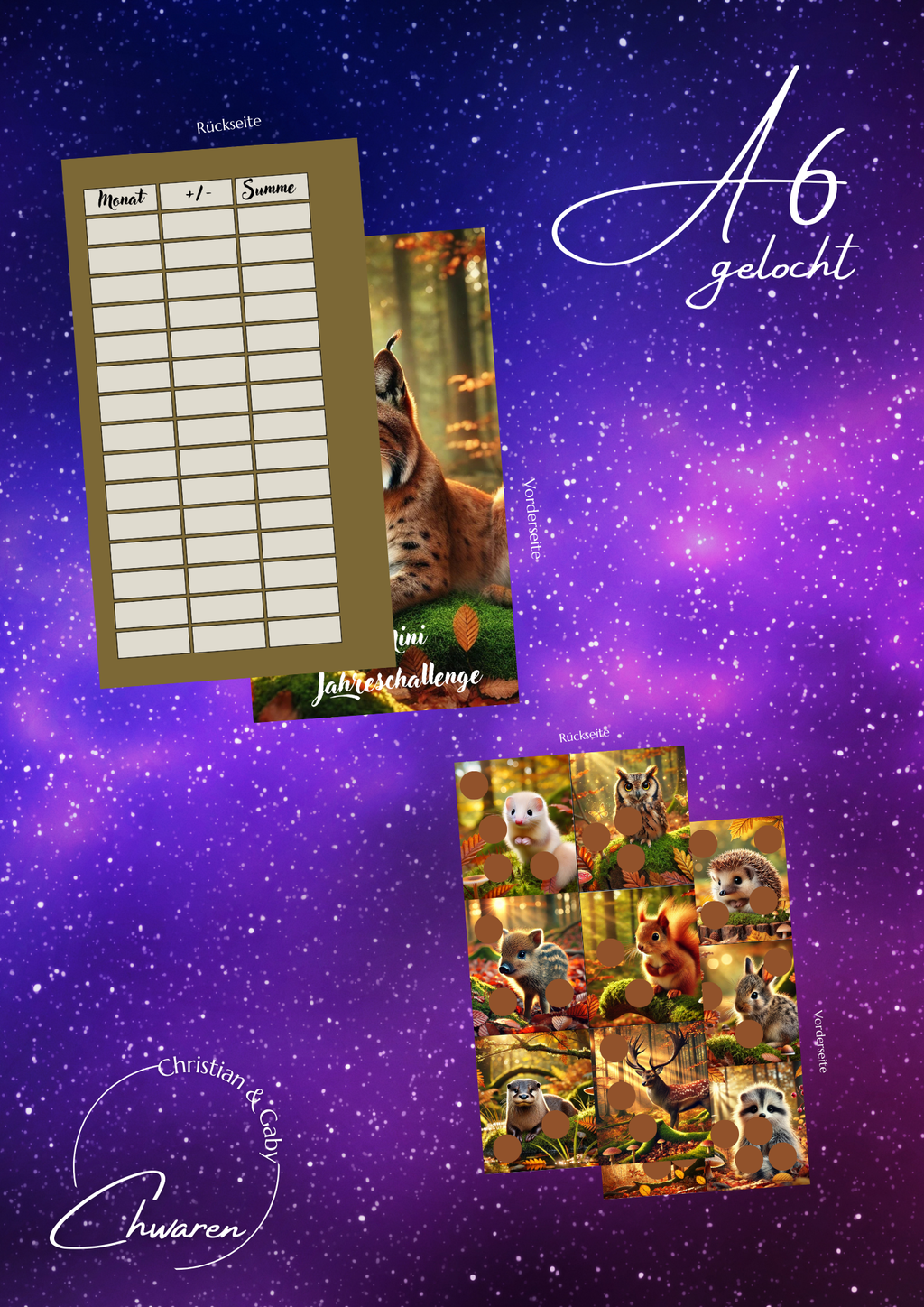 Mini Jahreschallenge der Waldtiere