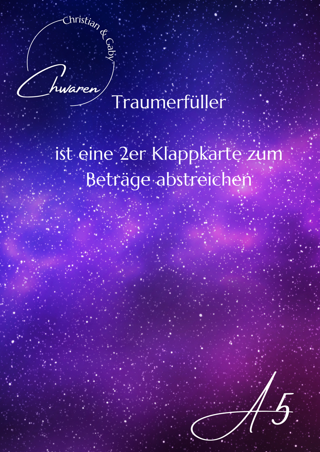 Traumerfüller A5 Klappkarte