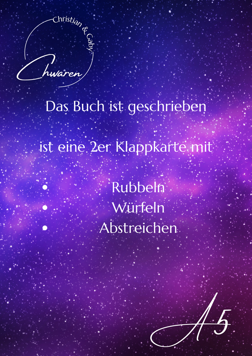 Das Buch ist geschrieben Klappkarte A5