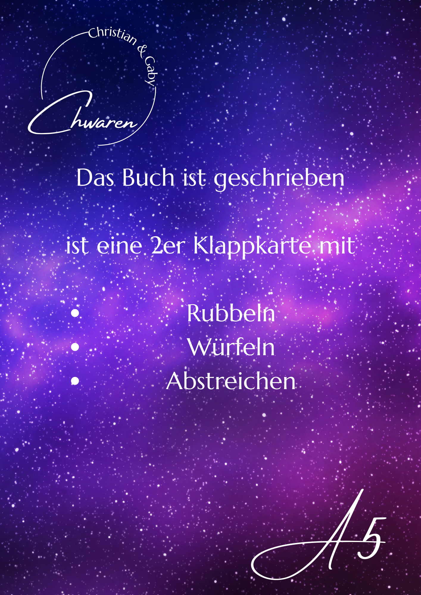 Das Buch ist geschrieben Klappkarte A5