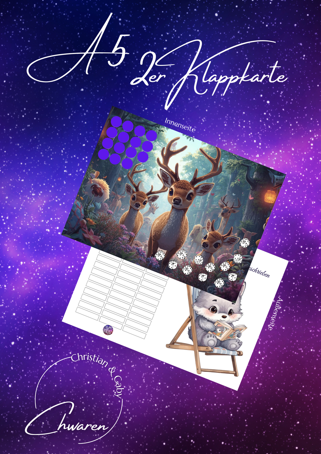 Das Buch ist geschrieben Klappkarte A5