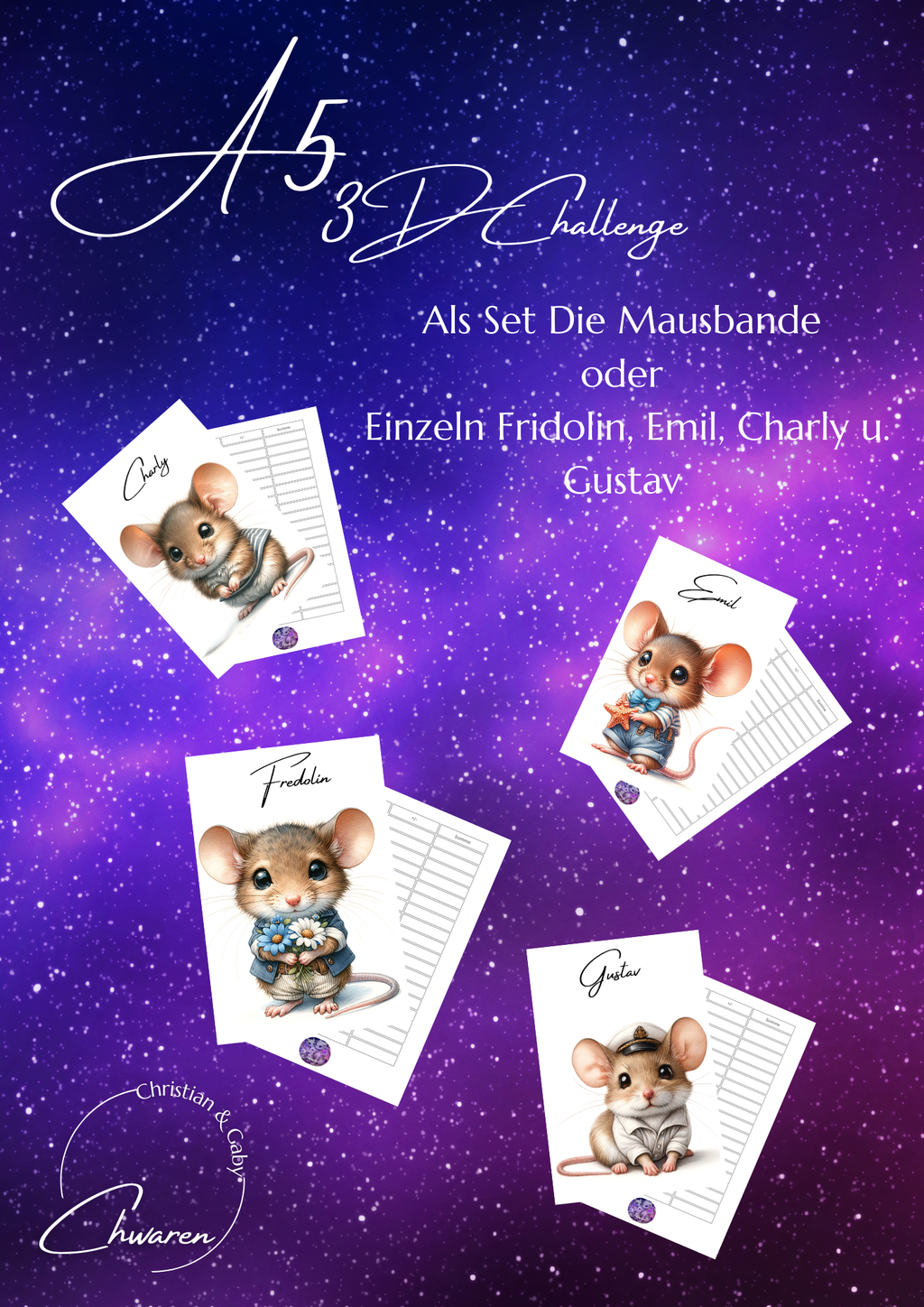 Die Mausbande A5 Challenges mit 3D Effekt