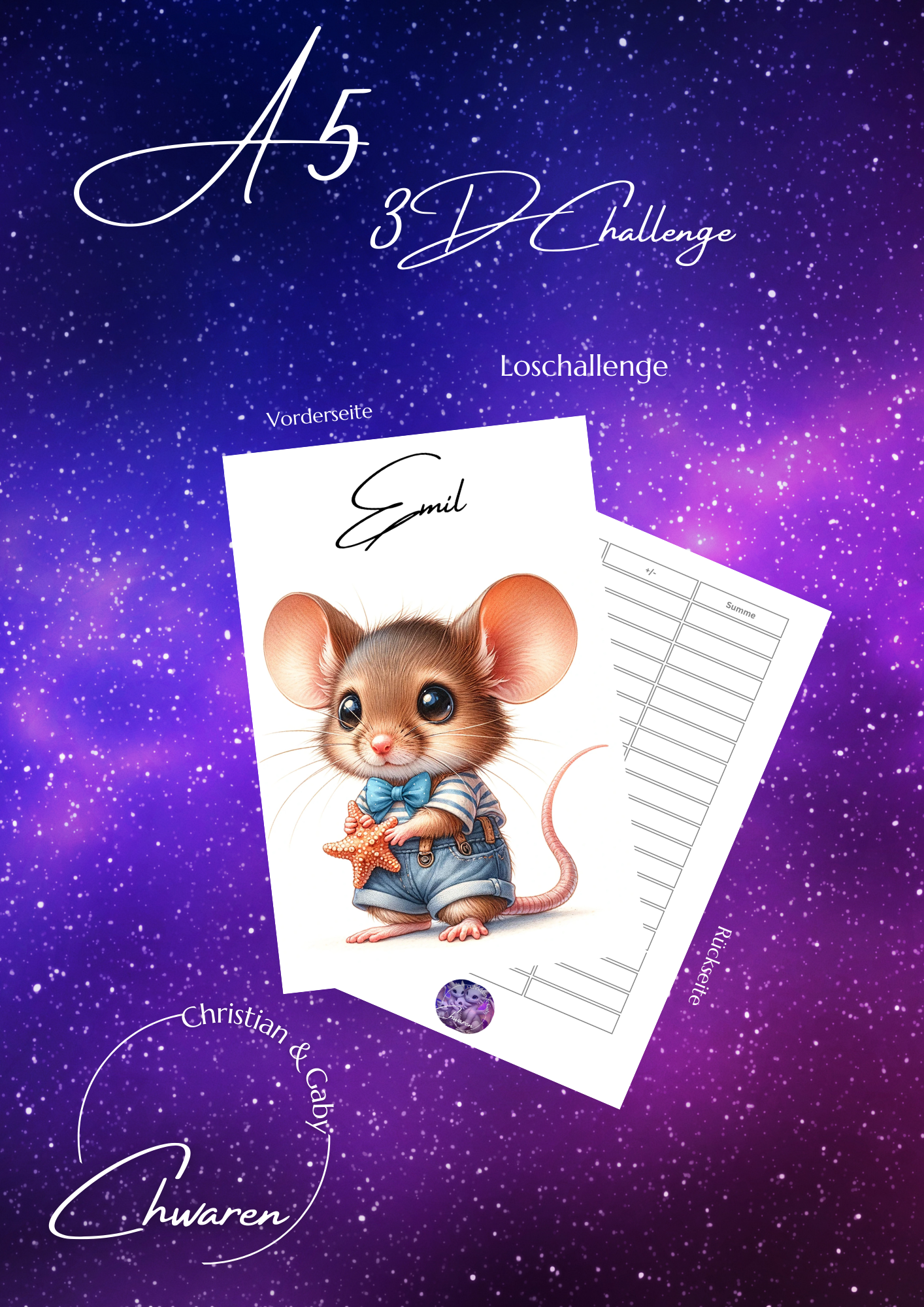 Die Mausbande A5 Challenges mit 3D Effekt