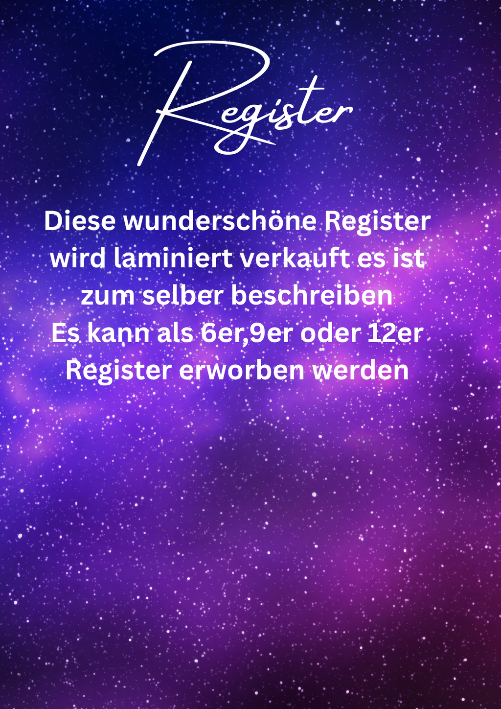 Register Glitzermädchen
