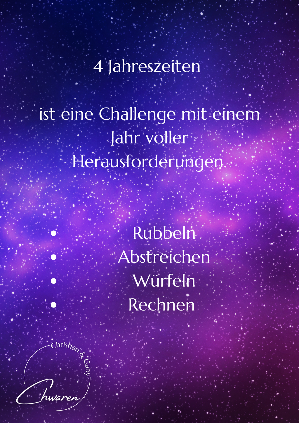 Vier Jahreszeiten Klappkarte zum sparen