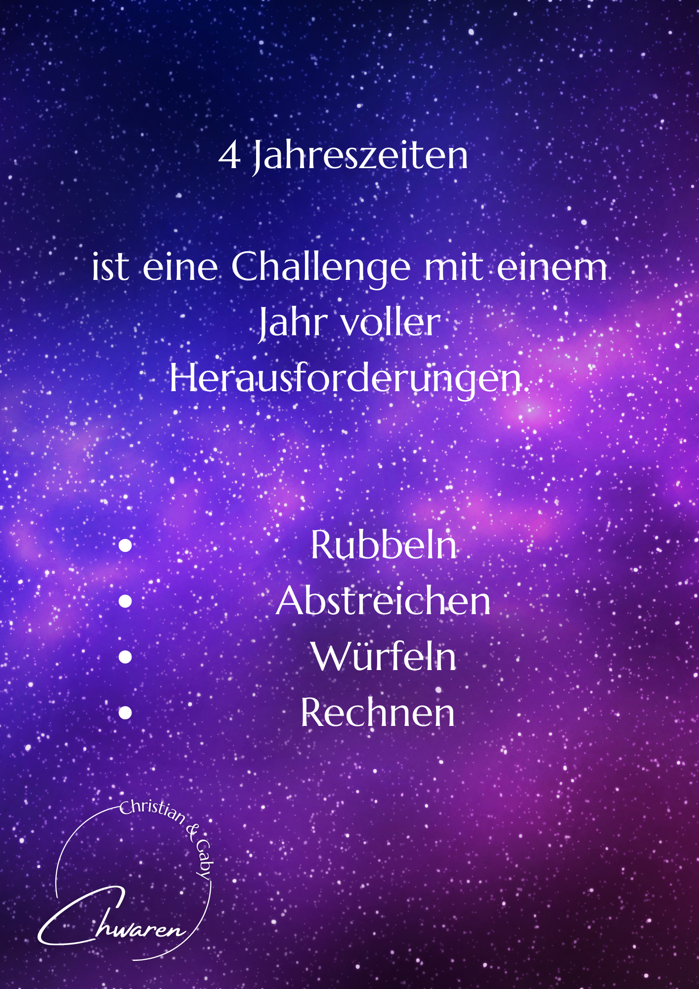 Vier Jahreszeiten Klappkarte zum sparen