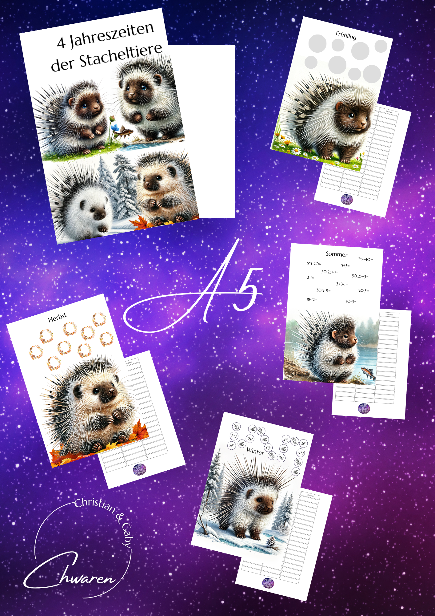 4 Jahreszeiten der Stachelschweine