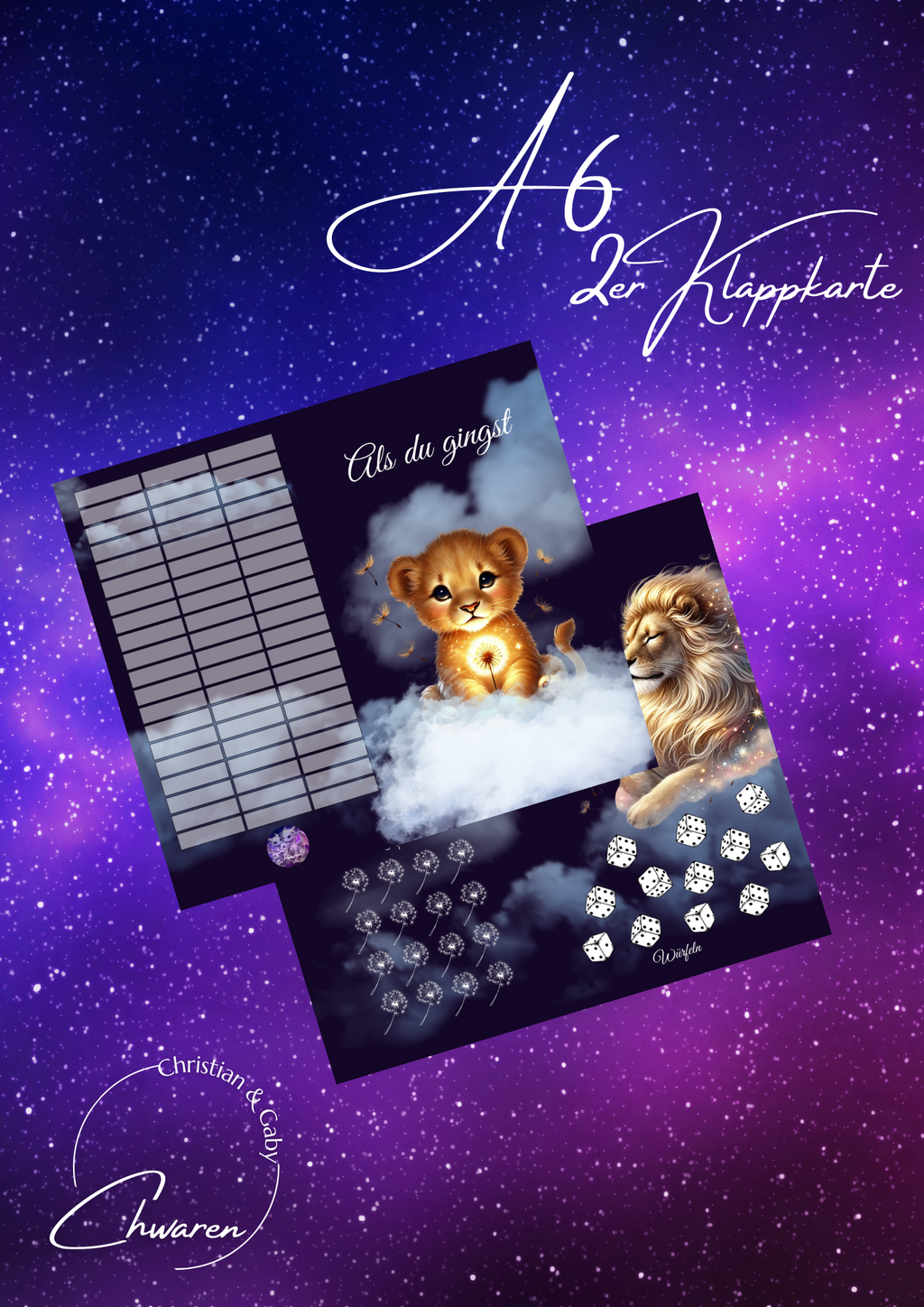 Als du gingst Klappkarte
