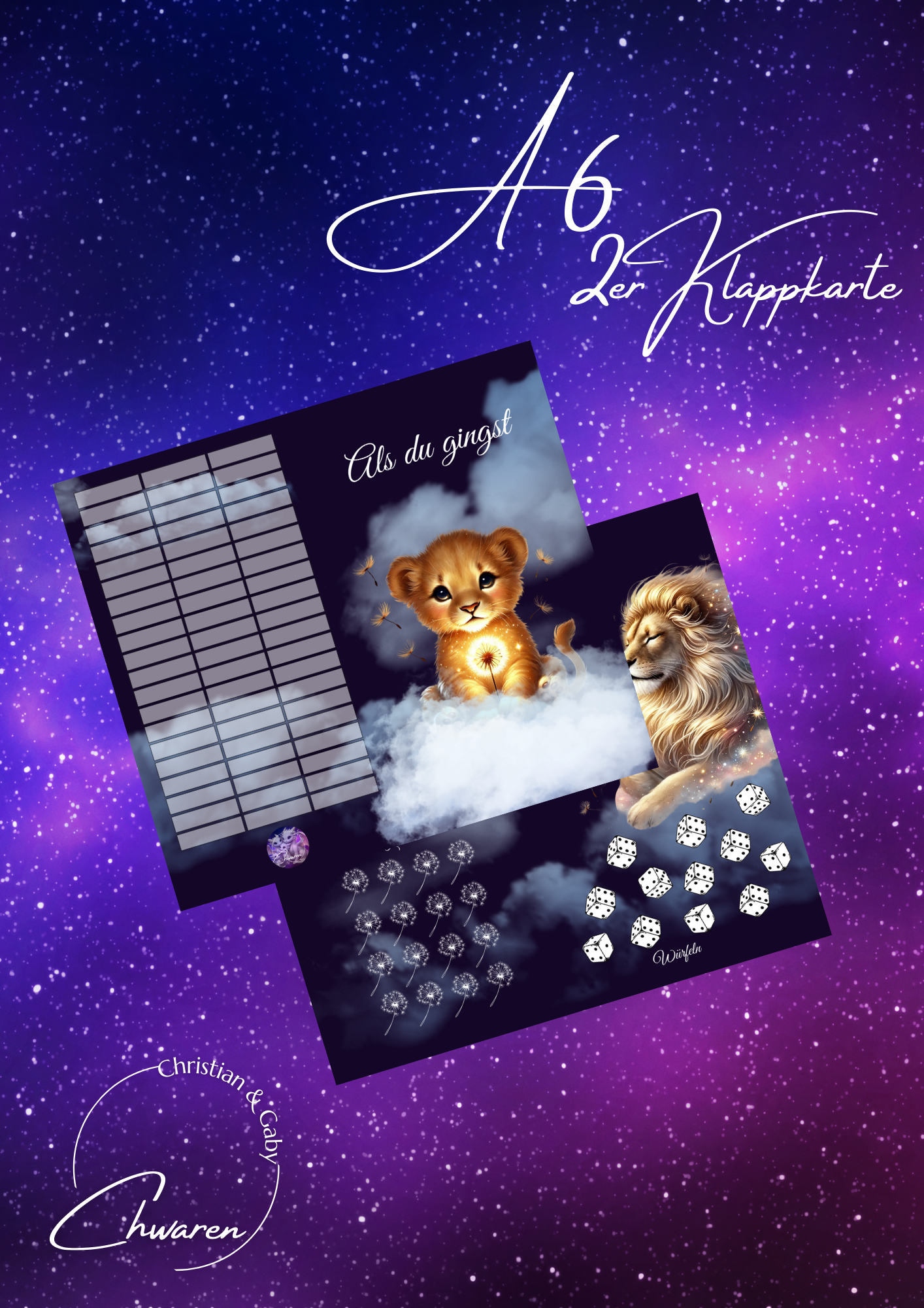 Als du gingst Klappkarte