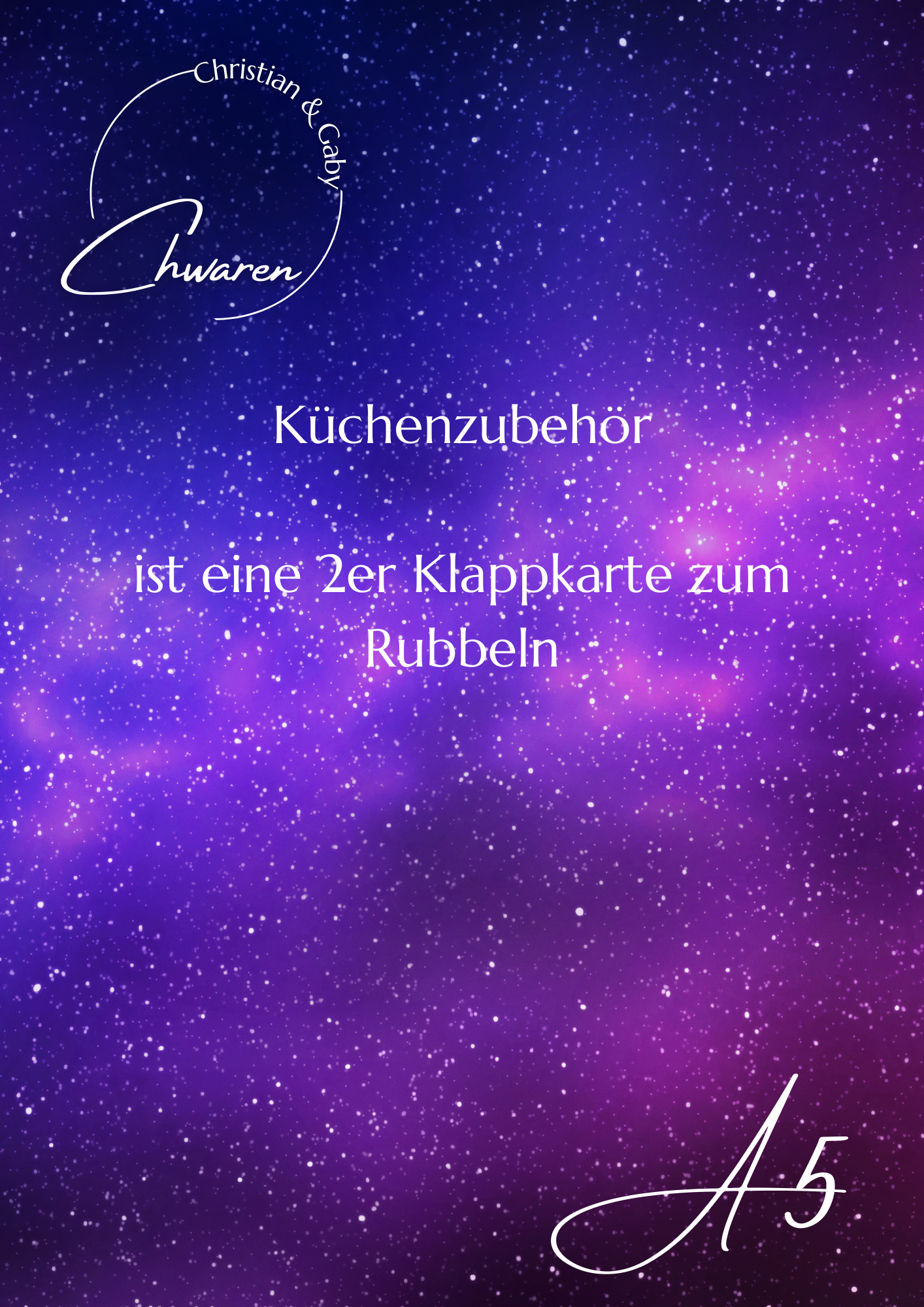 Küchenzubehör A5 Klappkarte