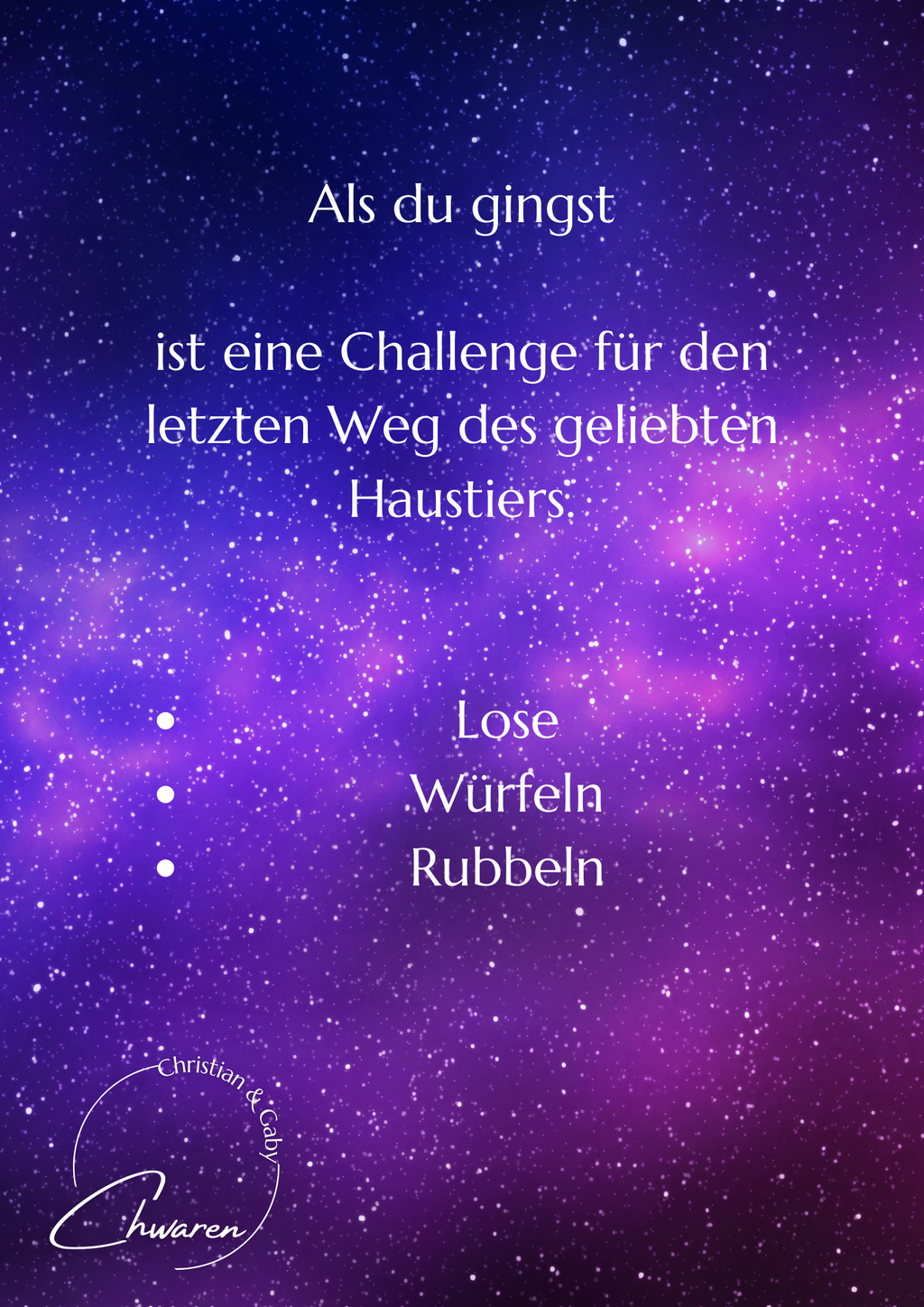 Als du gingst Klappkarte