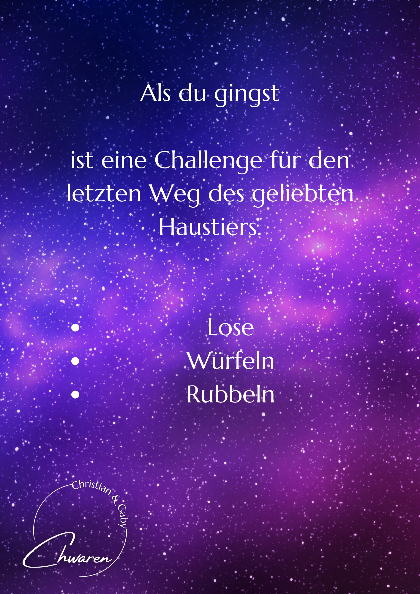 Als du gingst Klappkarte