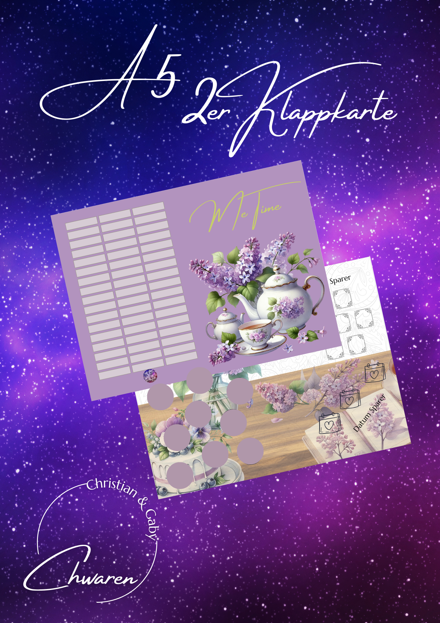 Me Time A5 Klappkarte