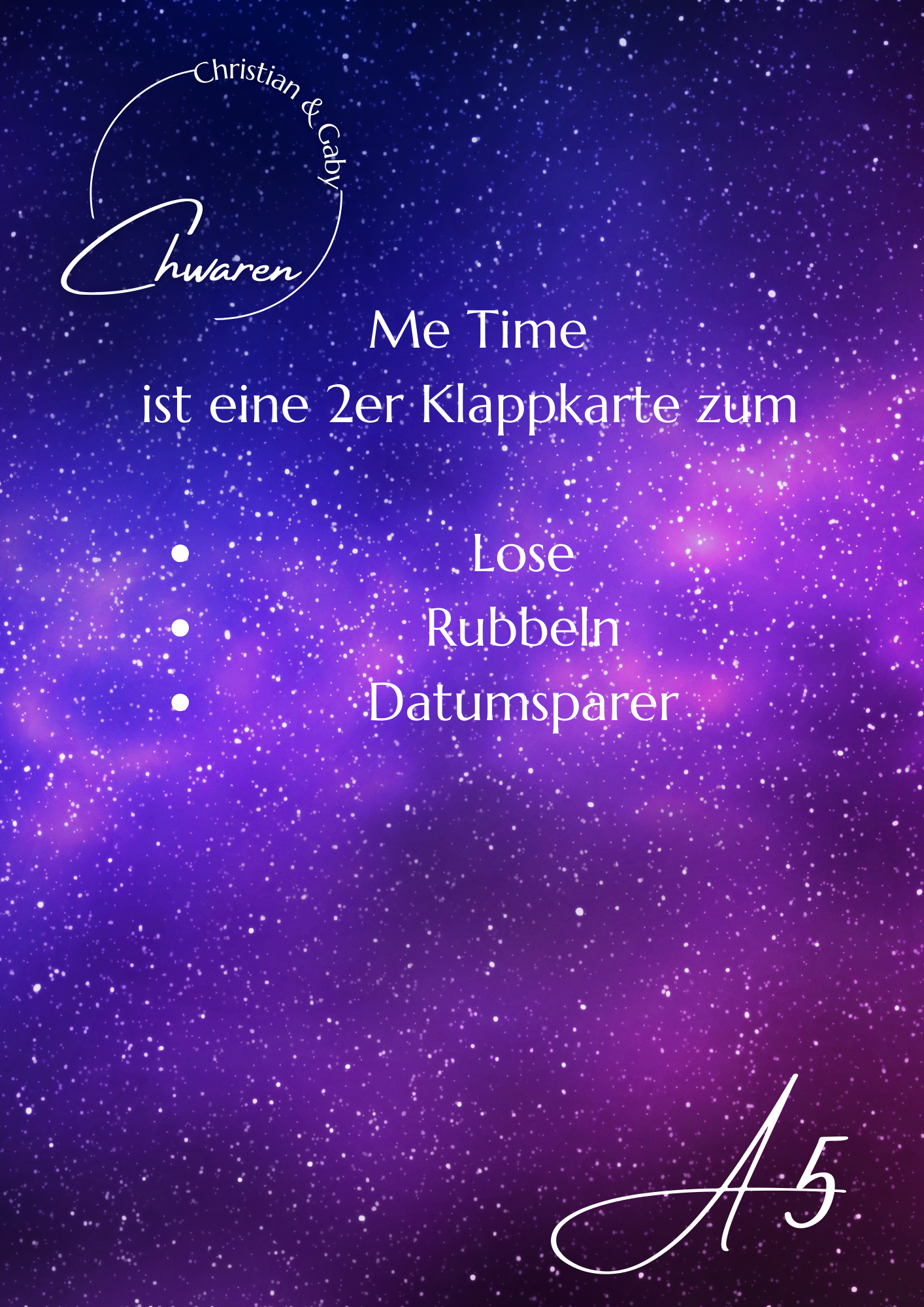 Me Time A5 Klappkarte