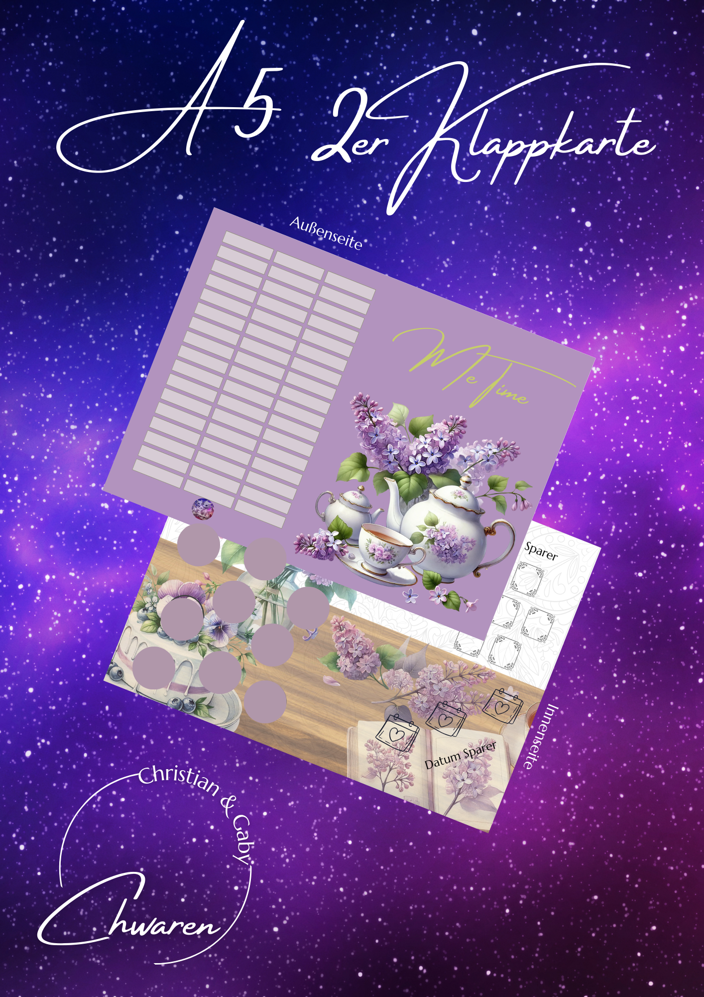 Me Time A5 Klappkarte