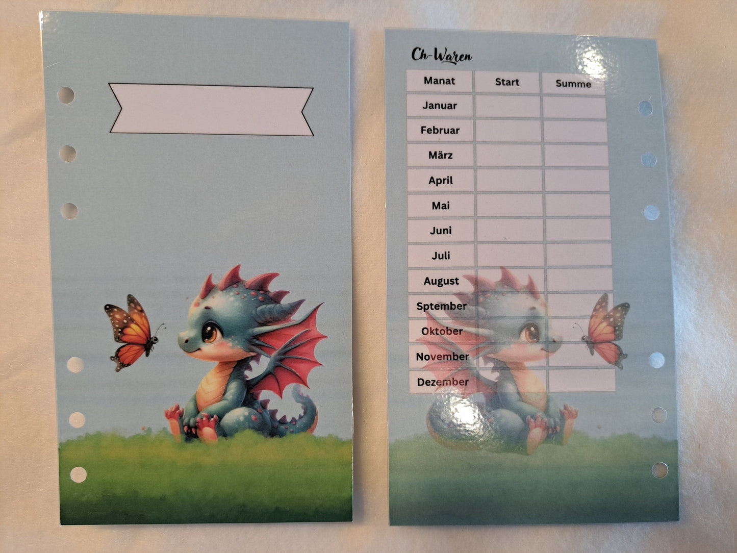 Deckblätter mit Drachen
