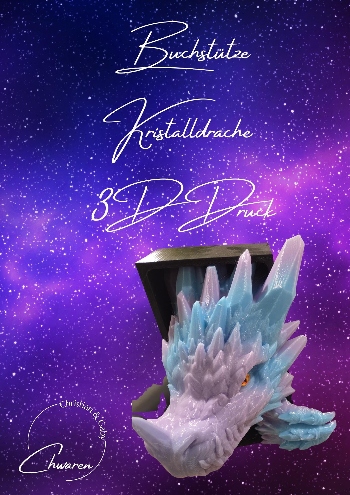Buchstütze Kristalldrache
