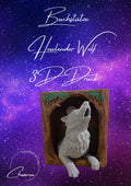 Buchstütze heulender Wolf