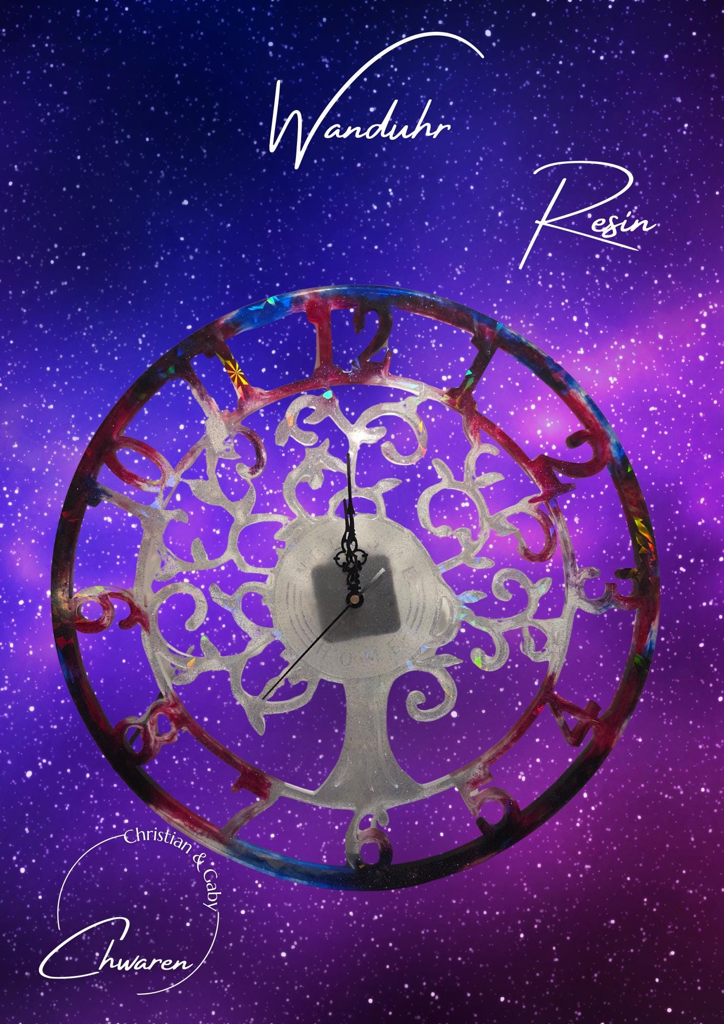 Wanduhr Resin