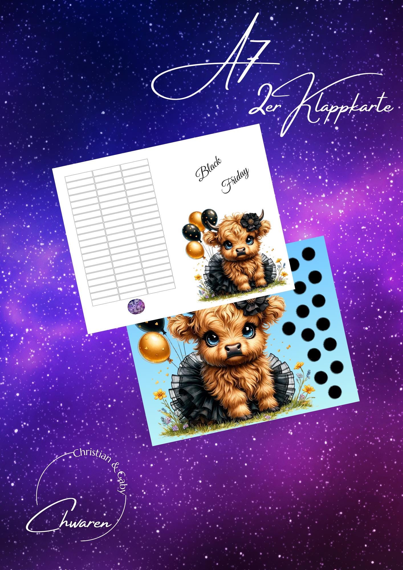 Black Friday Klappkarte A7