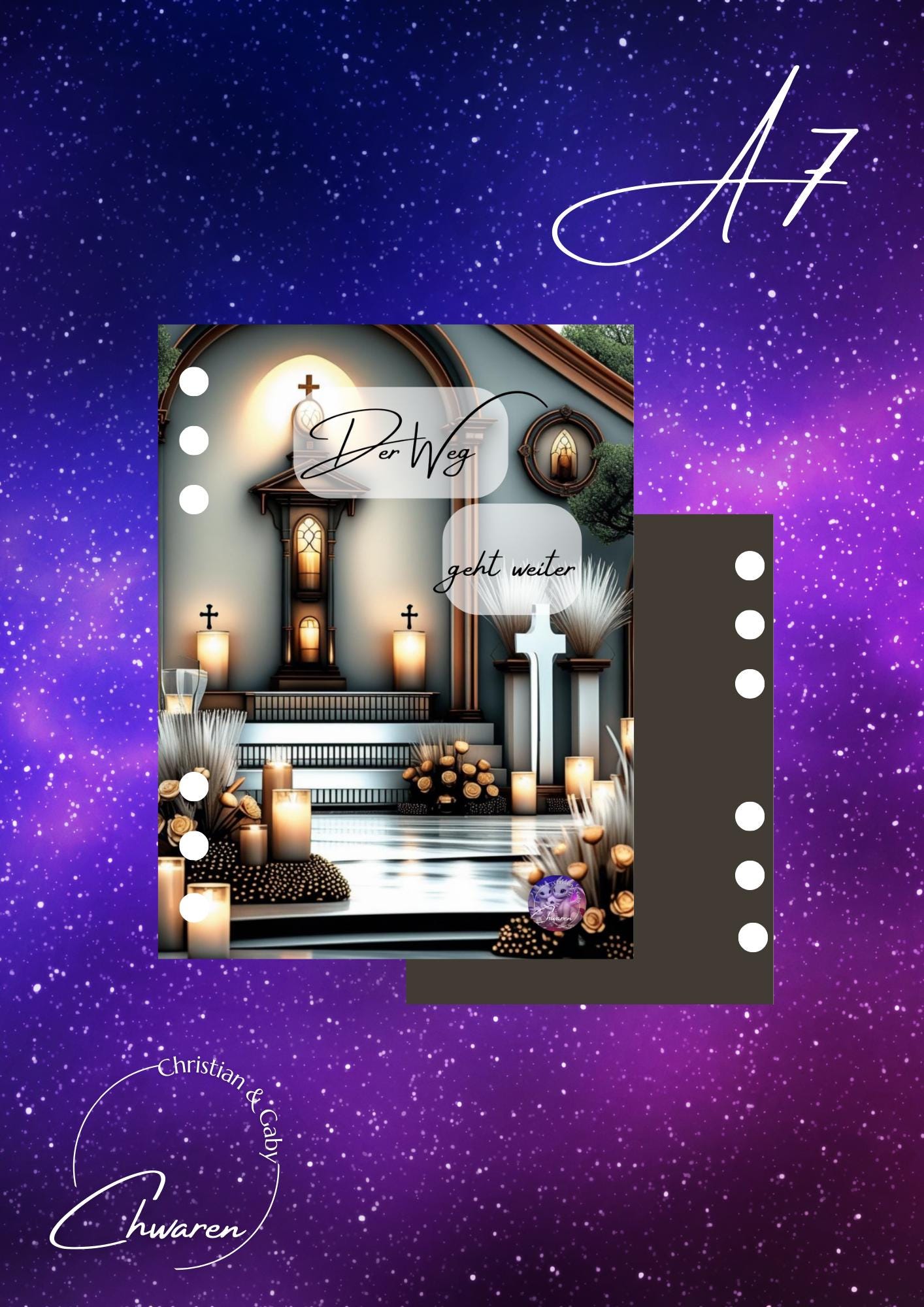 Der Weg geht weiter A7 3er Klappkarten Set zum einheften