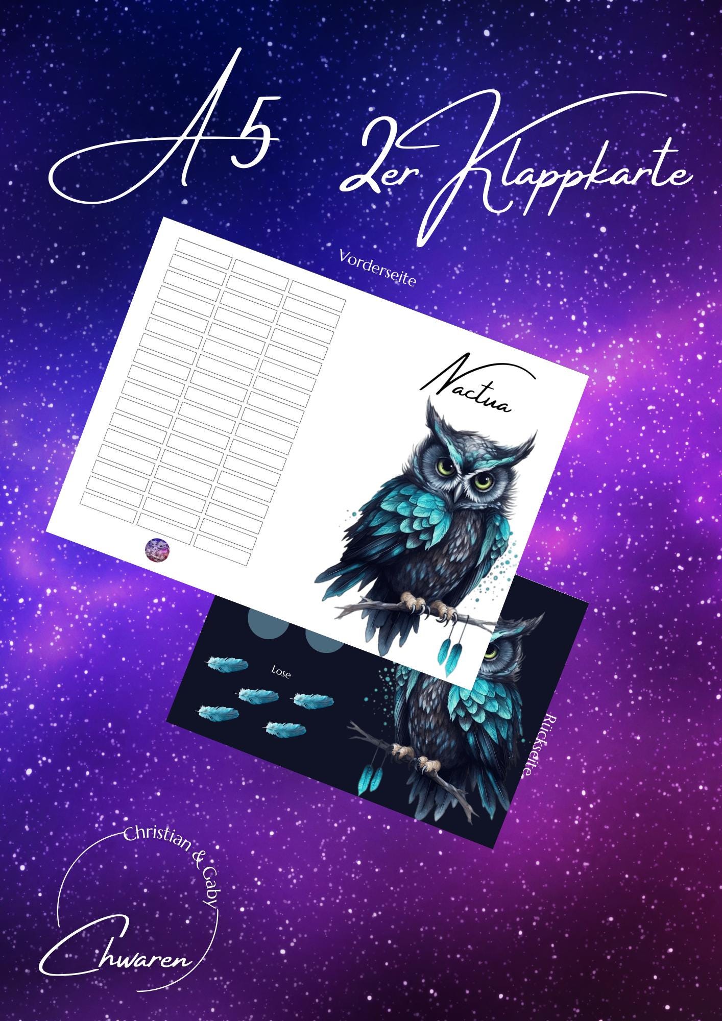 Nactua A5 Klappkarte