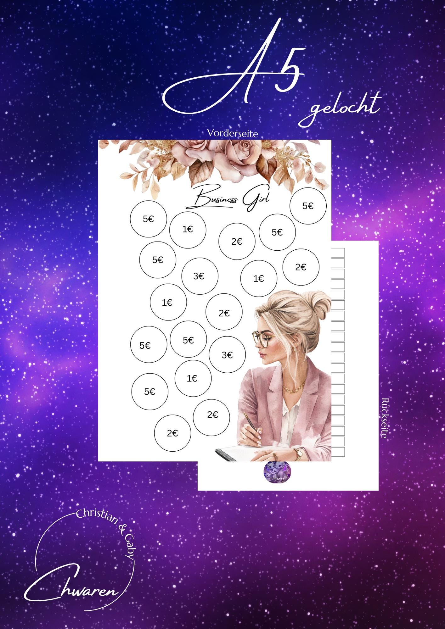 Business Girl A5 gelochte Challenge