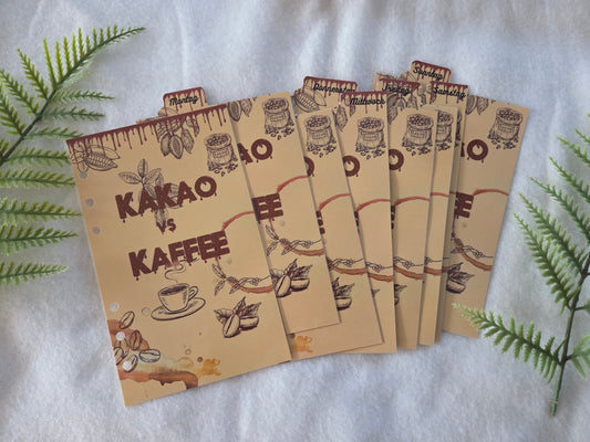 Trennblätter Kaffee kakao Tage